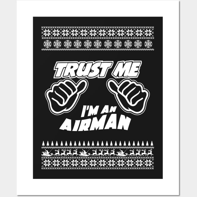 Trust Me, I’m an AIRMAN – Merry Christmas Wall Art by irenaalison